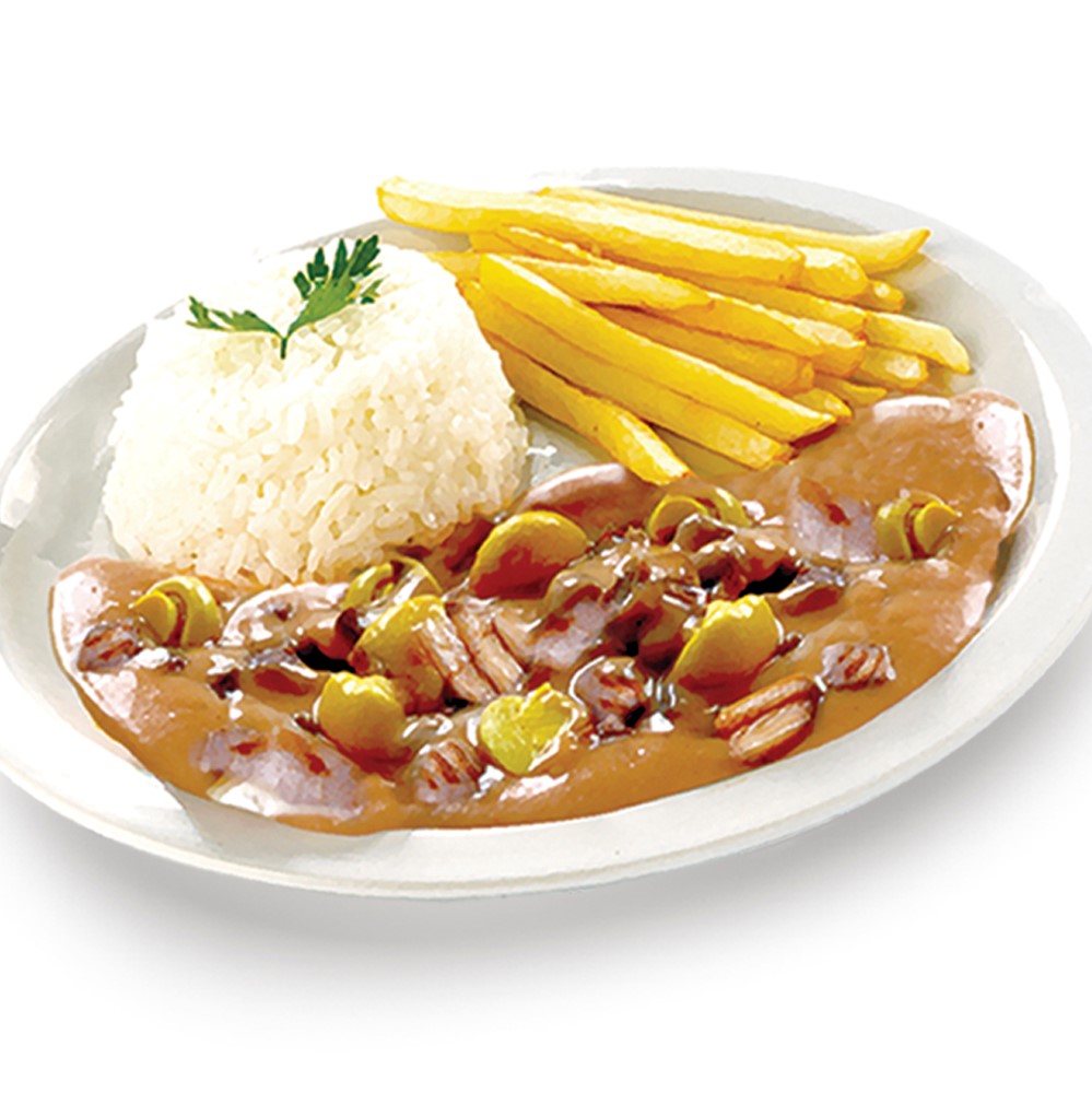Prato 24 - Strogonoff de Frango e Fritas